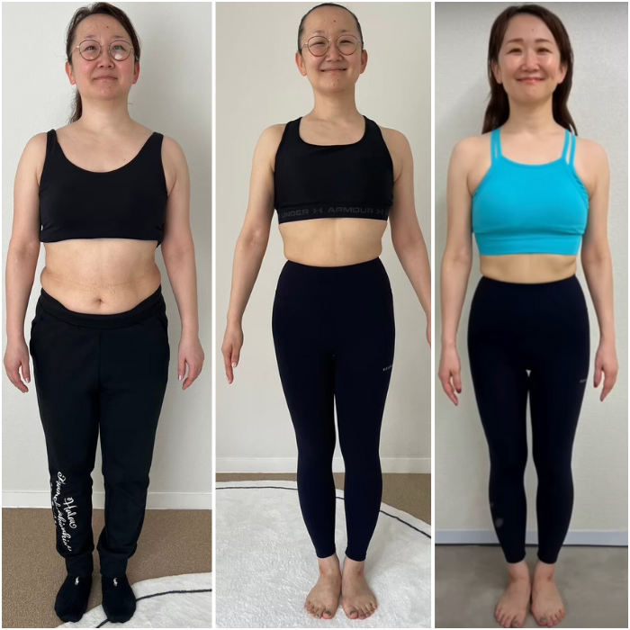 40代でダイエットに成功した女性の見た目　正面