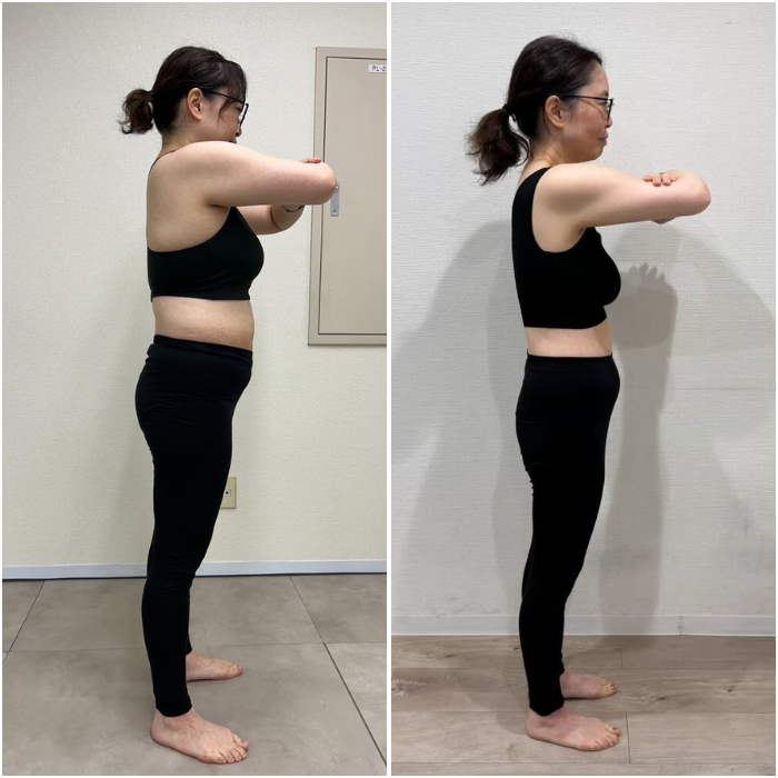 40代でダイエットに成功した女性の見た目２　正面