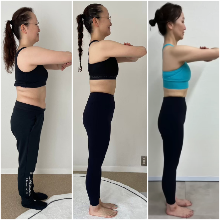 40代でダイエットに成功した女性の見た目　正面