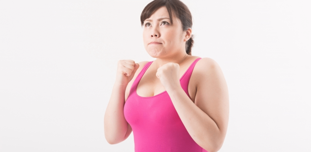 ダイエットを意気込む100キロ代の女性