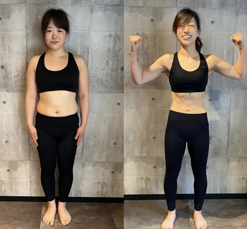 3ヶ月のパーソナルトレーニングで-16.8kg!(20代女性)