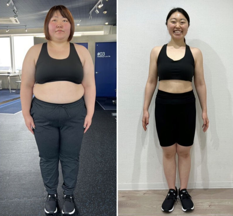 11ヶ月のオンラインパーソナルトレーニングで-43.6kg!(20代女性)