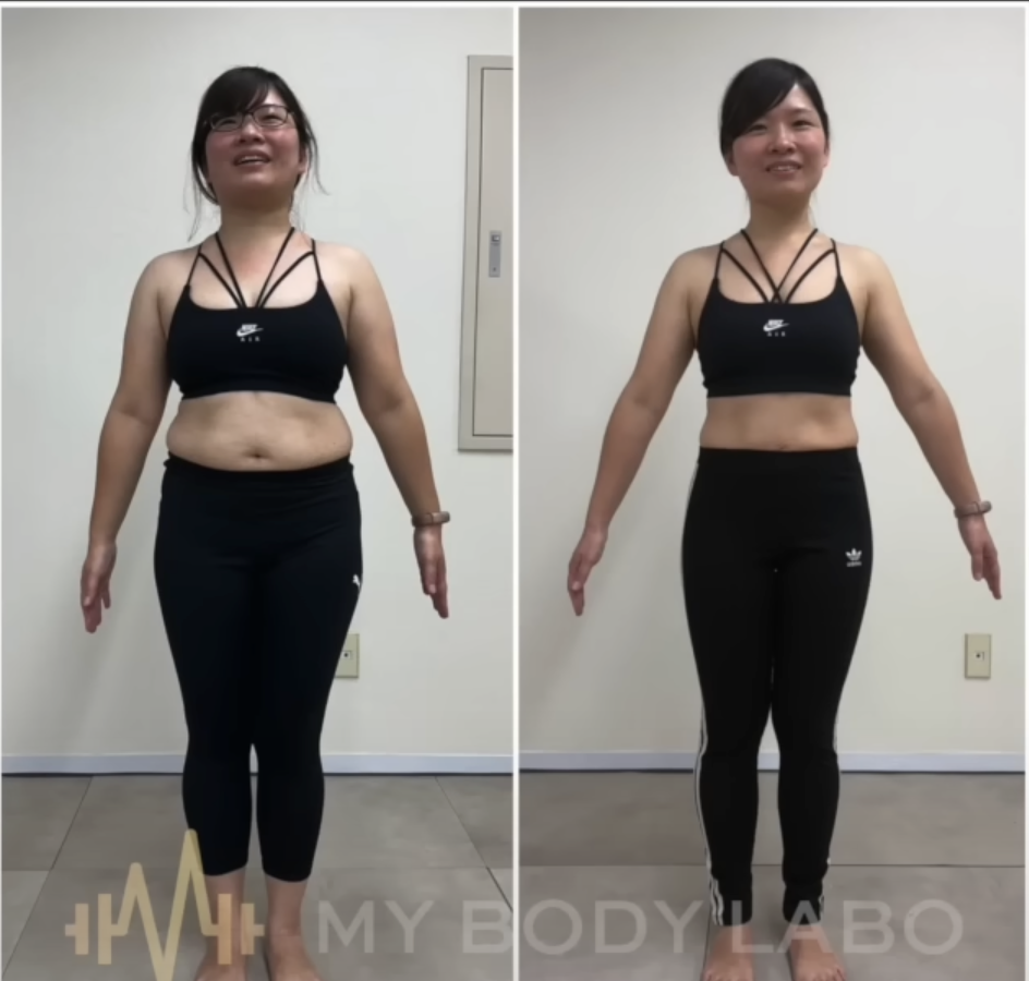 30代女性が-10kg以上痩せたビフォーアフター 正面