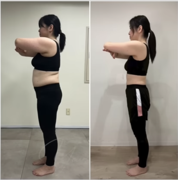 ダイエットで-19kg以上痩せた30代アラフォー女性の見た目の変化　お腹周り