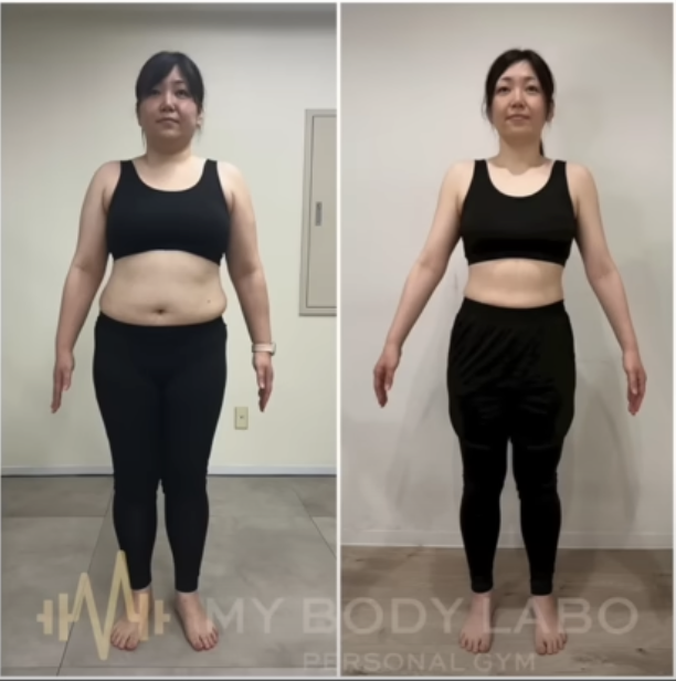 ダイエットで-19kg以上痩せた30代アラフォー女性の見た目の変化　正面