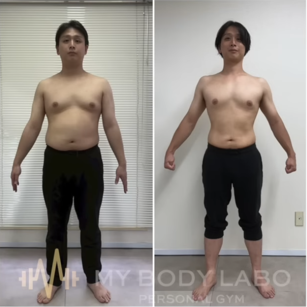 30代男性がダイエットで約12kg痩せた姿　正面