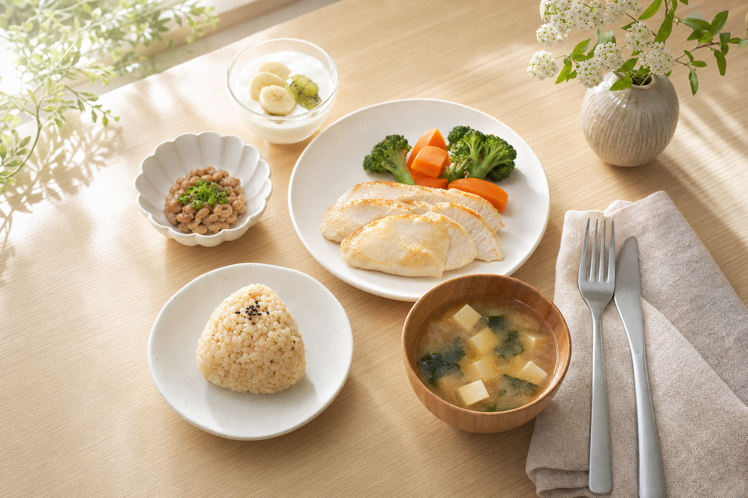 産後の整った食卓