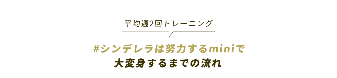 平均週2回トレーニング#シンデレラは努力するminiで 大変身するまでの流れ!